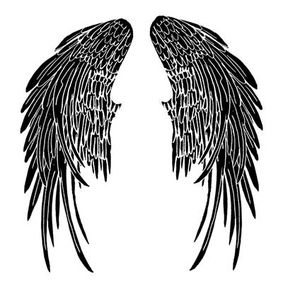 Angel With Angle Wings Design Water Transfer Temporary Tattoo(fake Tattoo) Stickers NO.10873